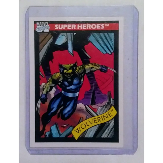 1990 Marvel Universe Card Wolverine Patch in Protective Case