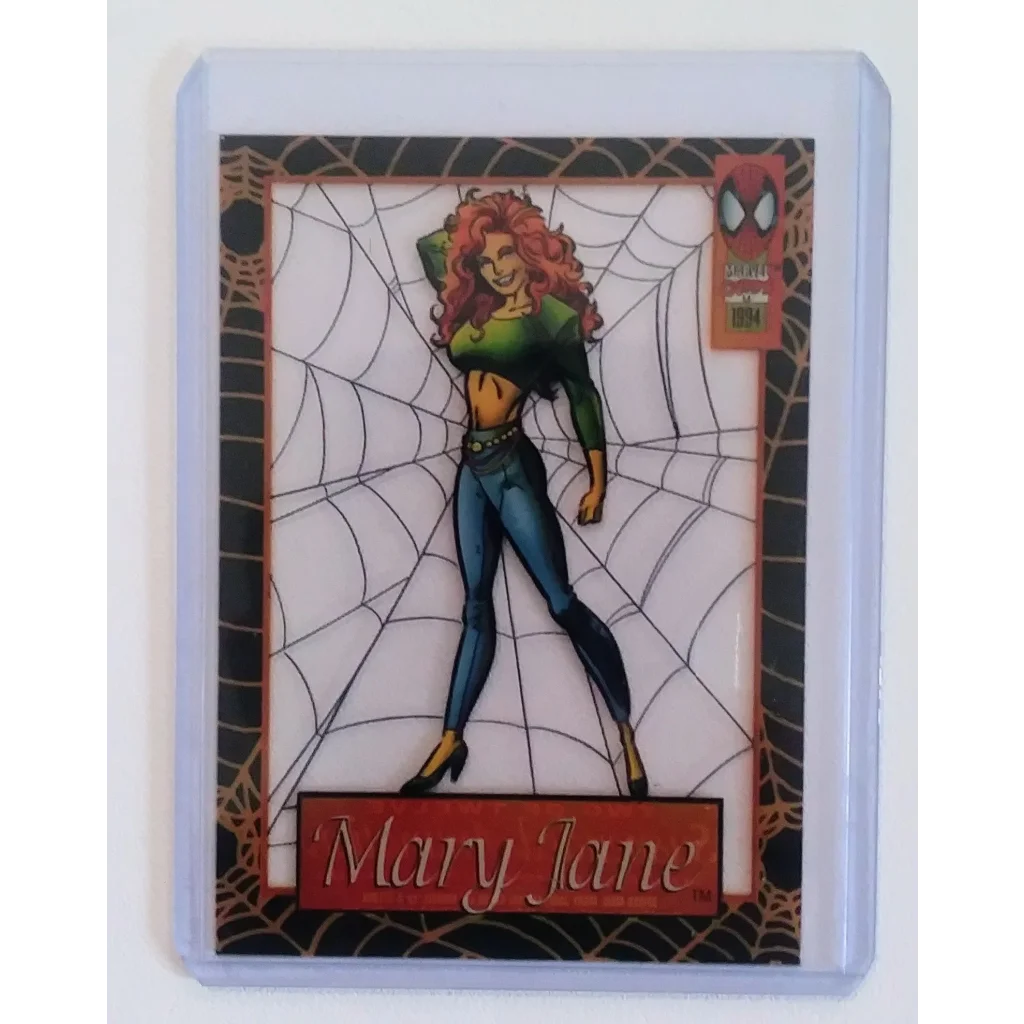 1994 Fleer Mary Jane Suspended Animation Spider-Man trading card