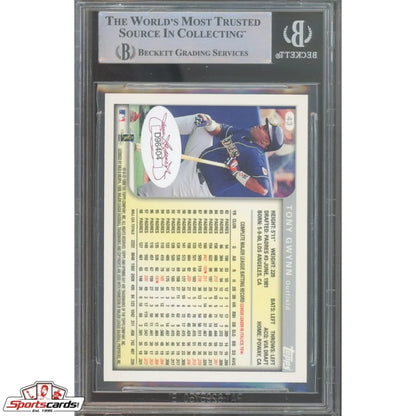 Tony Gwynn signed Topps Opening Day baseball card, Beckett certified