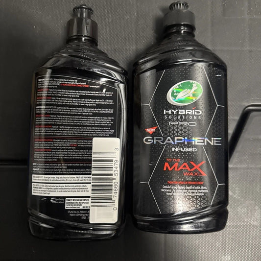 2 pack Turtle Wax Hybrid Solutions Pro graphene infused wax 14oz bottle