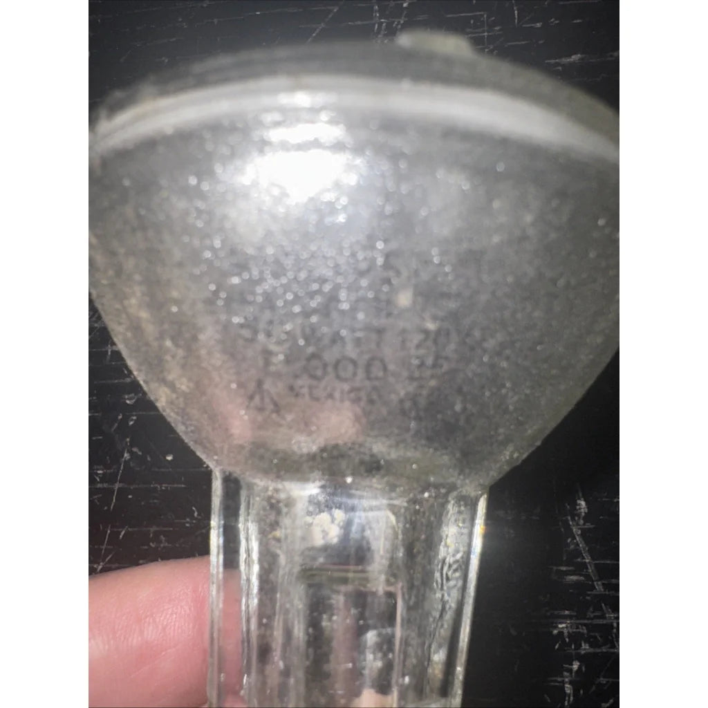 Clear 120V 50W replacement light bulb with frosted glass and etched base