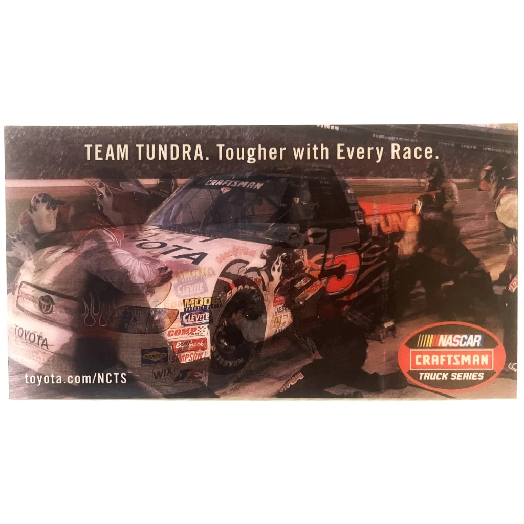 2005 NASCAR Winston Craftsman Truck Series Team Toyota Tundra 3D Hologram Card! Vintage Advertisements and Antique