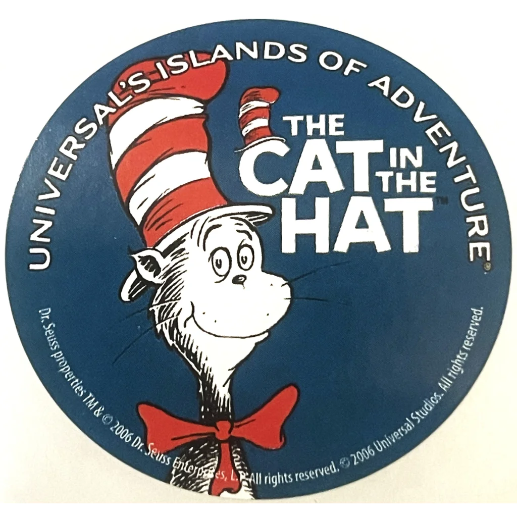 2006 Universal Studios Stickers Spiderman Shrek Jimmy Neutron Cat in the Hat! Vintage Advertisements Antique Collectible
