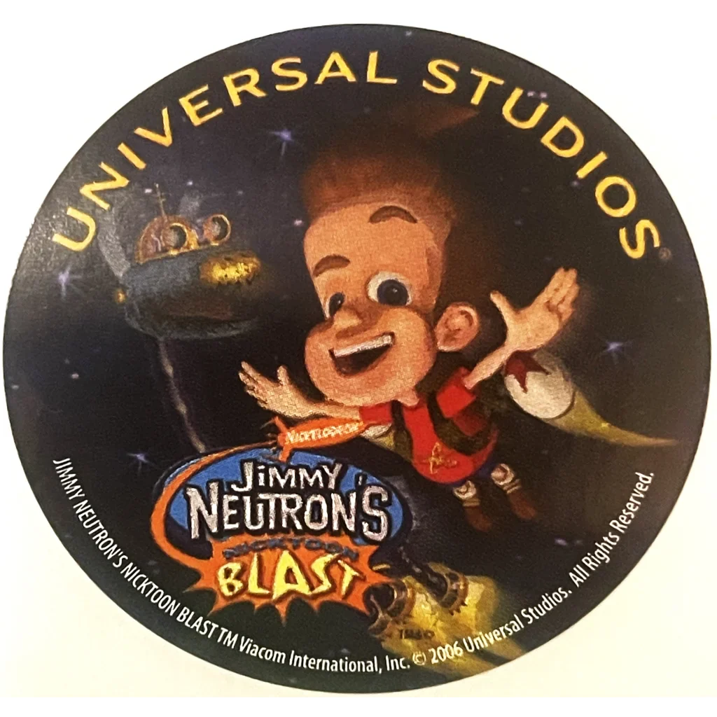 Jimmy Neutron sticker for Universal Studios, perfect for antique gifts and collectors