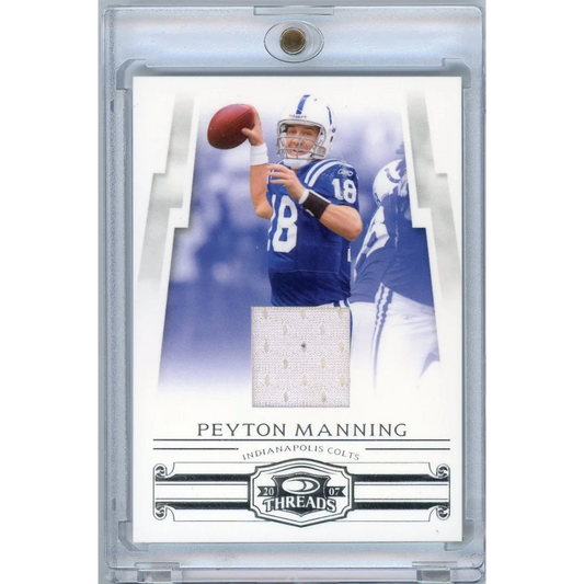 2007 Donruss Threads Peyton Manning #18 /100 Colts jersey relic card
