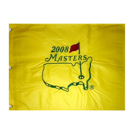 2008 Trevor Immelman Masters pin flag with Augusta National logo