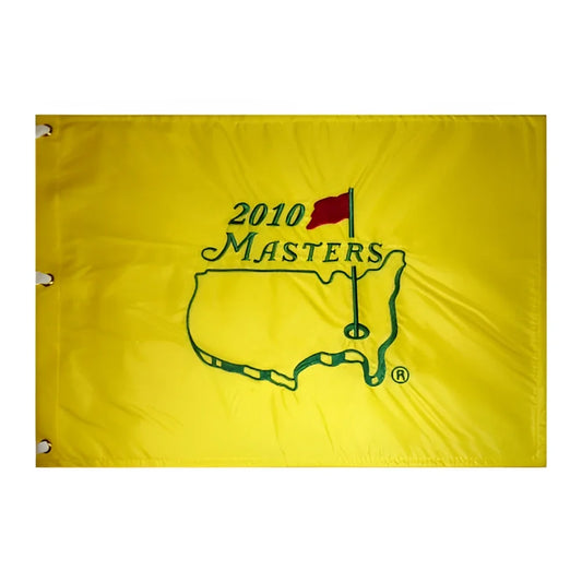 2010 Masters golf pin flag with Phil Mickelson winner design