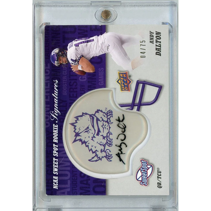2011 Upper Deck Sweet Spot Football Andy Dalton #RSAD /75 Autograph Rookie RC Football Card | Hall of Fame Sports Memorabilia | vintageantiquesgifts.com