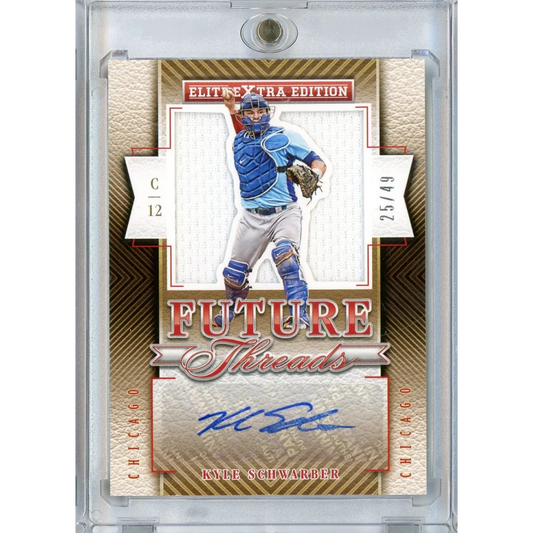 2015 Panini Elite Extra Edition Kyle Schwarber Future Threads RPA Rookie Card