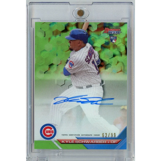 Signed 2016 Bowman Best Kyle Schwarber auto rookie card /99 in case