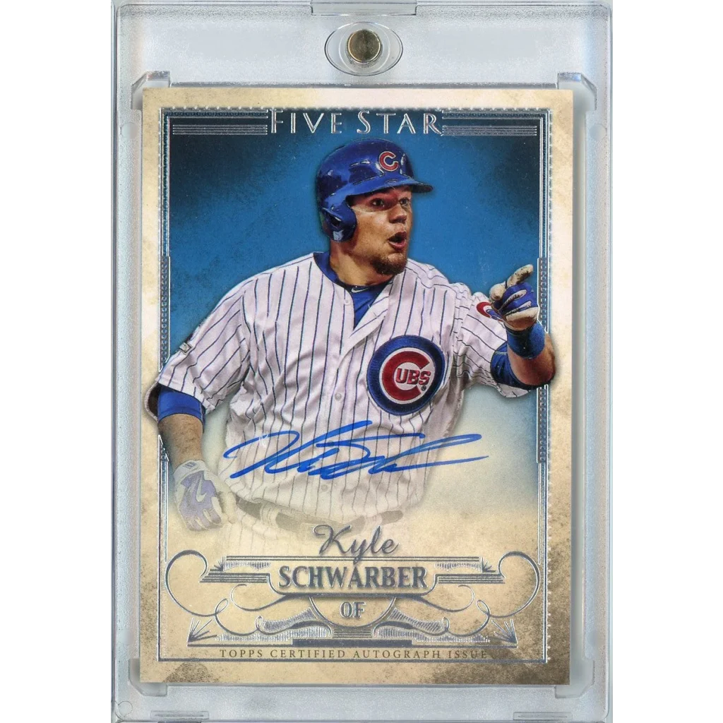 2016 Topps Five Star Kyle Schwarber #FSA-KS On Card Auto Rookie RC Baseball Card