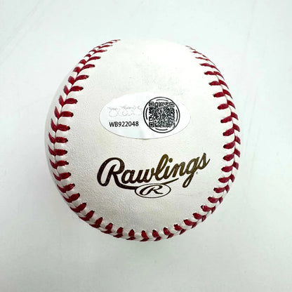 Autographed 2016 World Series Rawlings baseball with red stitching