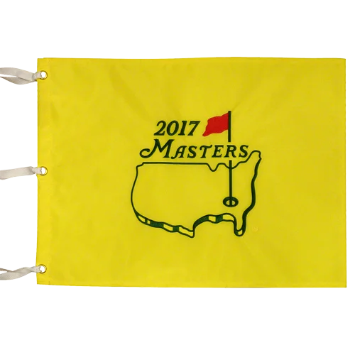 2017 Masters golf pin flag with Sergio Garcia champion embroidery