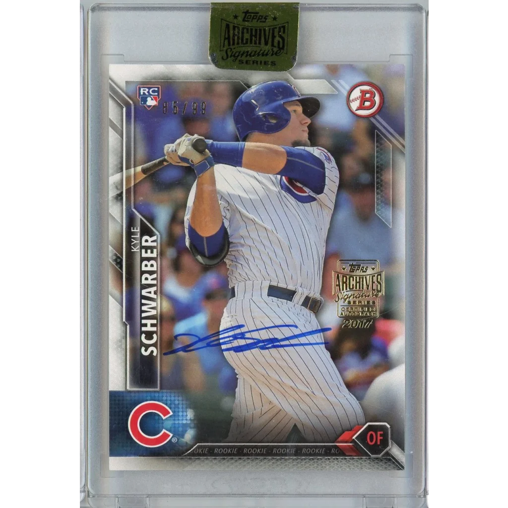 2017 Topps Archives 2016 Bowman Kyle Schwarber #122 /99 On Card Auto Rookie RC Baseball Card | Hall of Fame Sports Memorabilia | vintageantiquesgifts.com