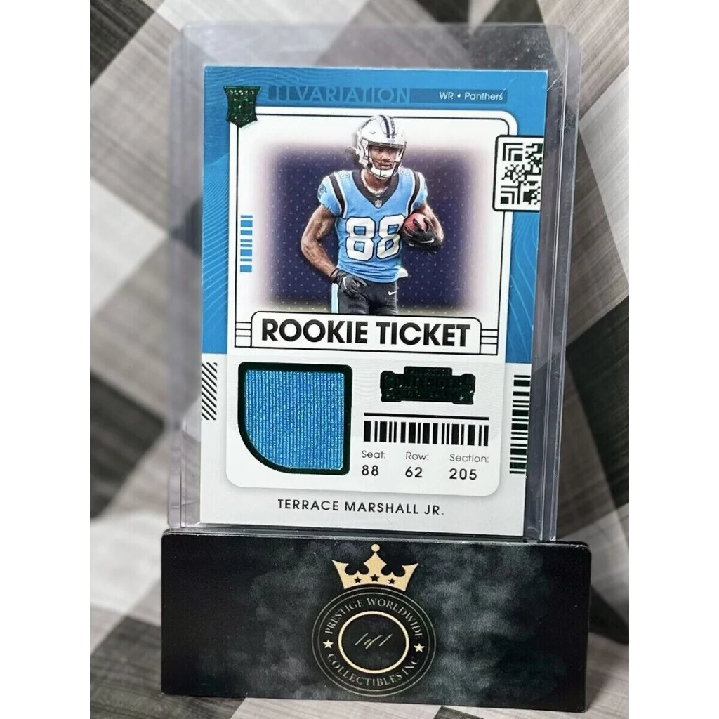 2019 Panini Prizm Terrace Marshall Jr card in display case from Prestige Worldwide Collectibles
