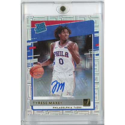 2020 Panini Donruss Tyrese Maxey #211 Signature Choice Autograph Rookie RC Basketball Card | Hall of Fame Sports Memorabilia | vintageantiquesgifts.com