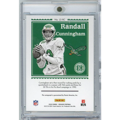 2020 Panini Encased Legendary Signatures Randall Cunningham #LSRC Auto /10 Football Card
