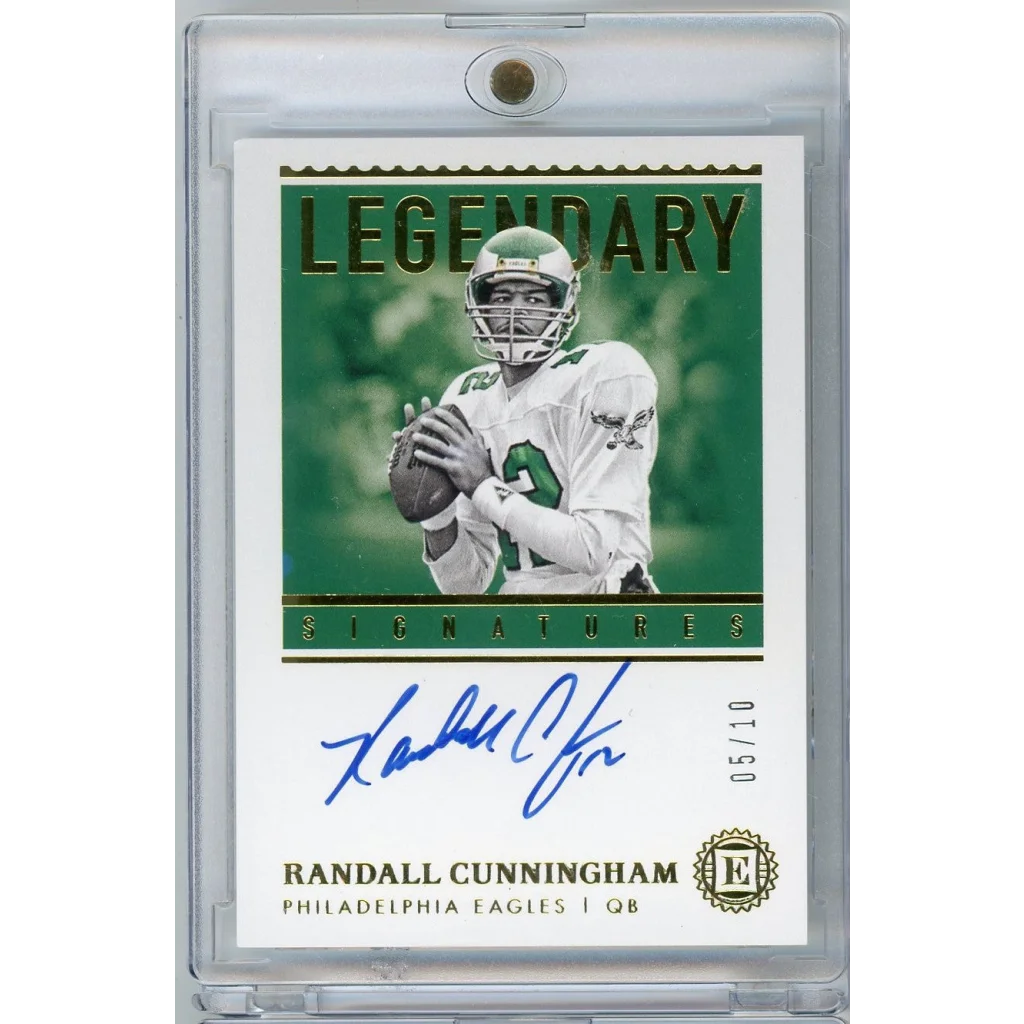 2020 Panini Encased Legendary Signatures Randall Cunningham #LSRC Auto /10 Football Card
