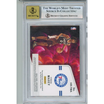 2020 Panini Hoops Tyrese Maxey #HR-TMA Hot Signatures Rookies Green Autograph Rookie RC Basketball Card BGS 10 | BGS 10 Pristine Graded Rookie Card | vintageantiquesgifts.com