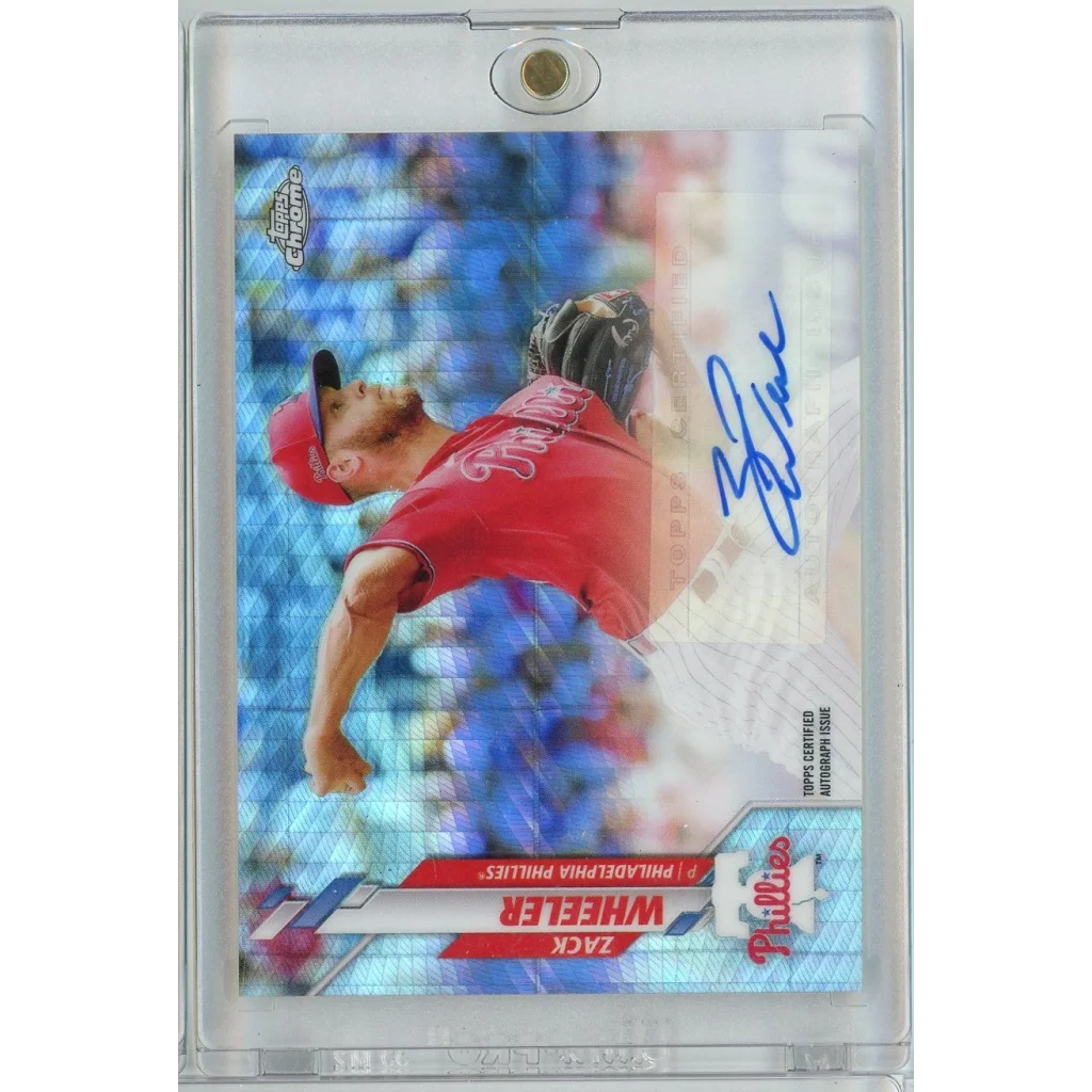 2020 Topps Chrome Zack Wheeler USAZW 125 Xfractor Auto Philadelphia Phillies Baseball Card | Hall of Fame Sports Memorabilia | vintageantiquesgifts.com