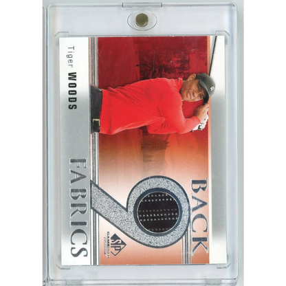 2021 Upper Deck SP Game Used Back 9 Fabrics Tiger Woods B9TW Event Worn Relic Golf Card | Hall of Fame Sports Memorabilia | vintageantiquesgifts.com