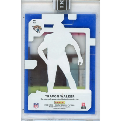 Football trading card of Travon Walker with third party authentication for authenticity