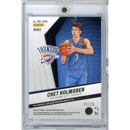 2022 Panini Revolution Chet Holmgren #RACHG /25 Infinite Auto Rookie RC Basketball Card | Certified Authentic Signed Memorabilia | vintageantiquesgifts.com