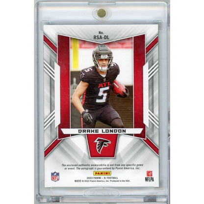2022 Panini XR Gold Drake London #RSA-DL #'d 10/10 RPA Auto Rookie RC Football Card