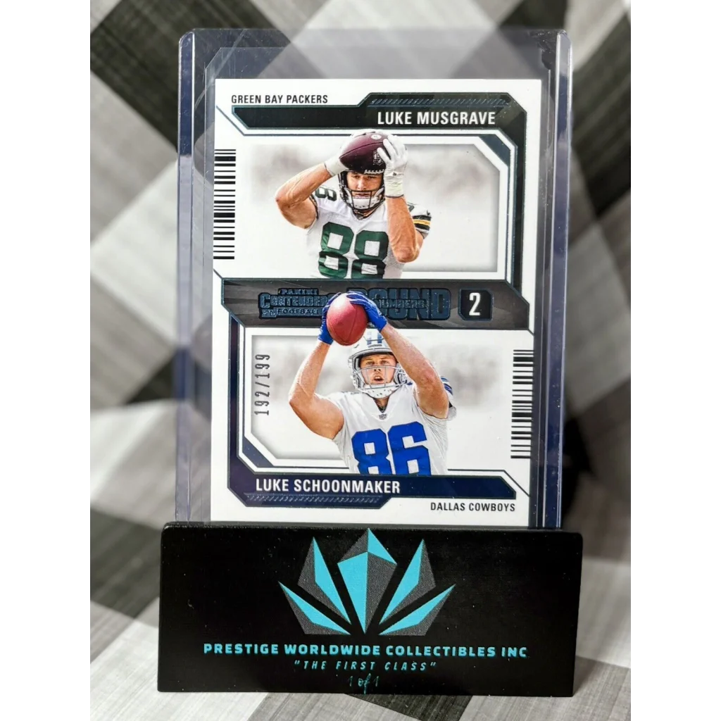 2023 Panini Contenders Musgrave Schoonmaker Dual Rookie Card from Prestige Worldwide Collectibles