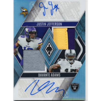 2023 Panini Phoenix Justin Jefferson/Davante Adams #DPAJJDA Dual Patch Auto /50 Football Card | Hall of Fame Sports Memorabilia | vintageantiquesgifts.com