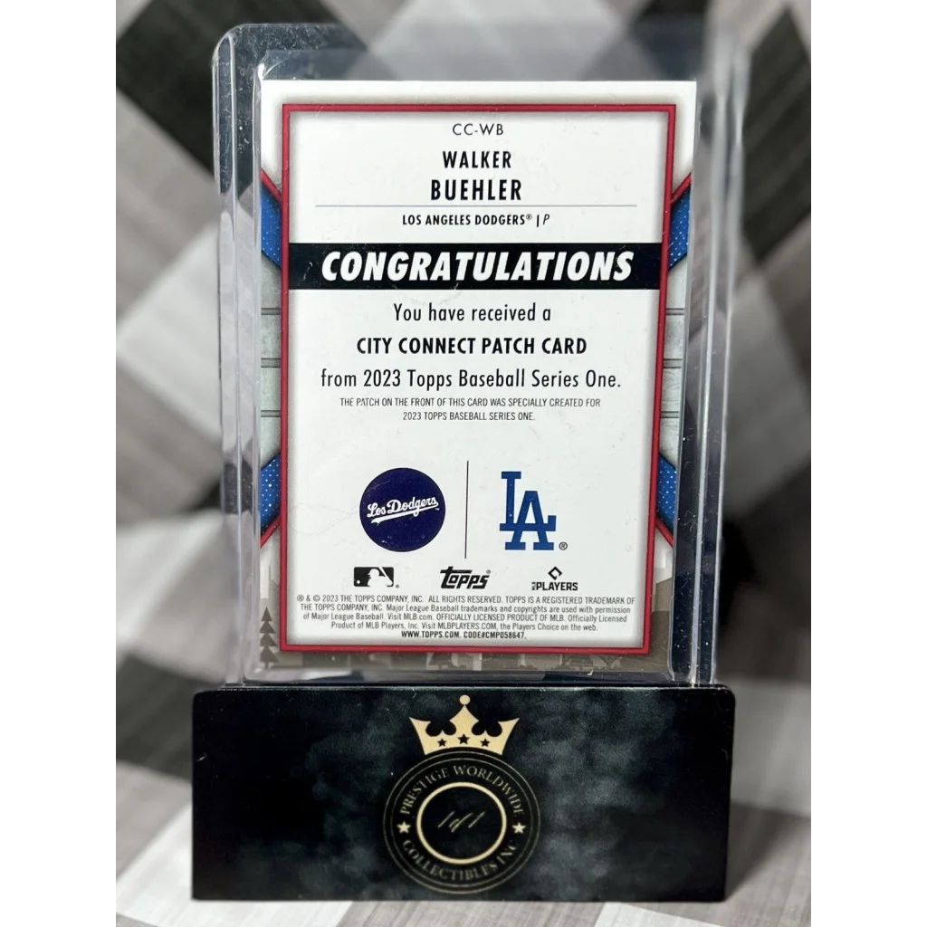 2023 Topps Dodgers City Connect Patch Card from Prestige Worldwide