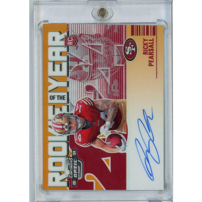 2024 Panini Contenders Optic Ricky Pearsall #ROYRPL Auto /50 Rookie RC Football Card | Hall of Fame Sports Memorabilia | vintageantiquesgifts.com
