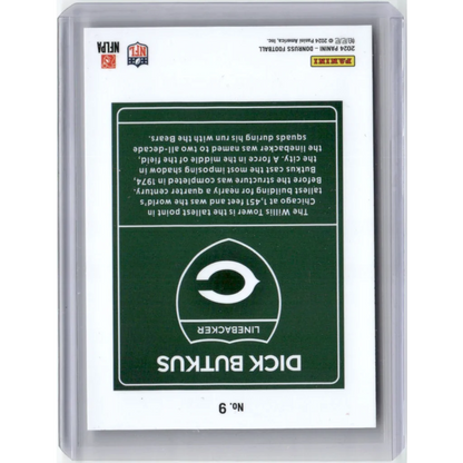 Graded Dick Butkus Downtown Donruss Bears football trading card in clear slab