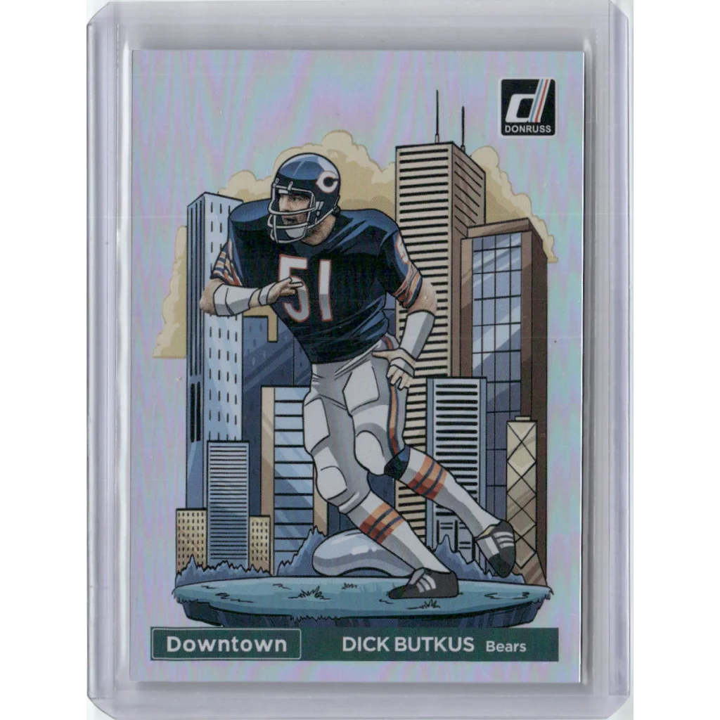 Authentic Downtown Donruss Dick Butkus Bears football trading card number 51