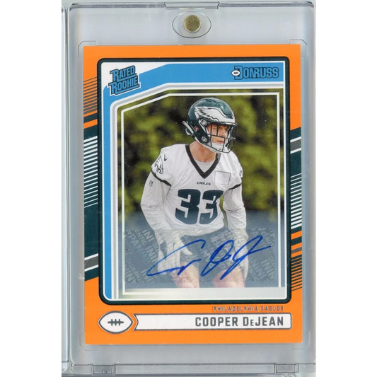 2024 Panini Donruss Orange Parallel Cooper DeJean #305 Auto Rookie RC Football Card