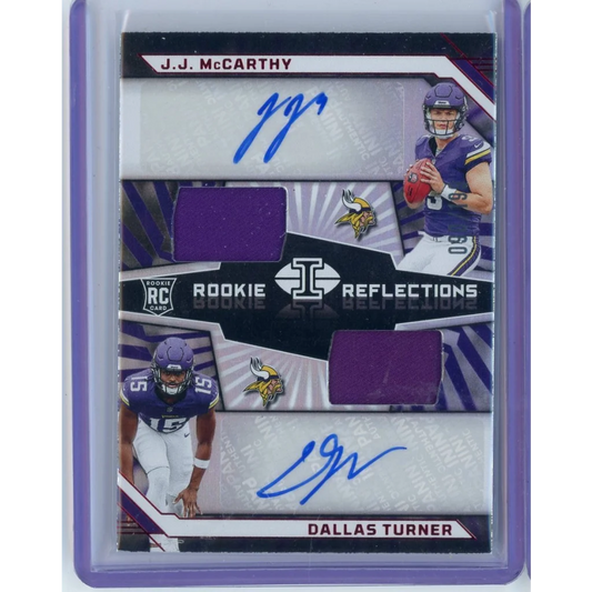 2024 Panini Illusions JJ McCarthy Dallas Turner Vikings RPA /199 Auto Card