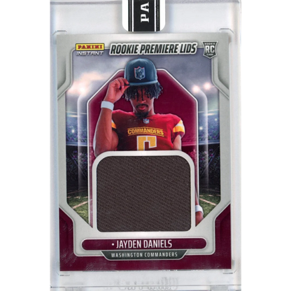Ultra Rare Jayden Daniels Rookie Card with third party authentication and fabric swatch
