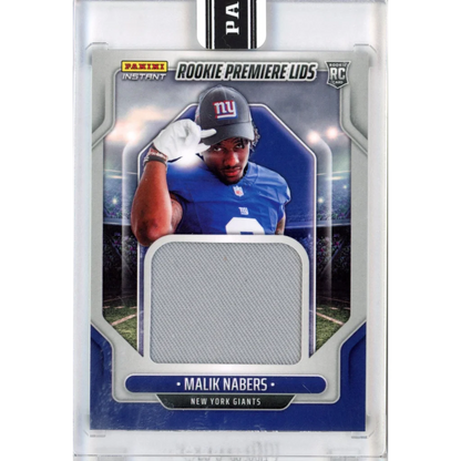 Instant Malik Nabers Panini Instant Malik rookie card with jersey patch for collectors