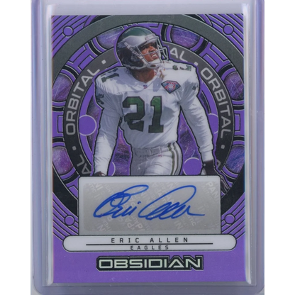 2024 Panini Obsidian Orbital Eric Allen #OSEAN Auto /49 Philadelphia Eagles Football Card
