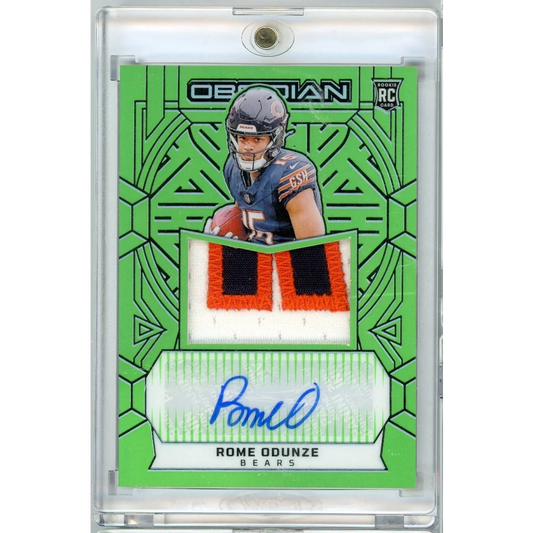 2024 Panini Obsidian Rome Odunze RPA Auto /5 Rookie RC Football Card