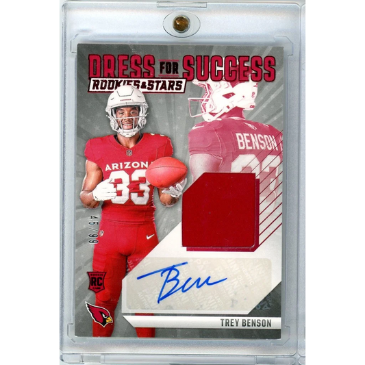 2024 Panini Rookies & Stars Dress for Success Trey Benson #DFS-TBN /99 RPA Autographed Rookie RC Football Card