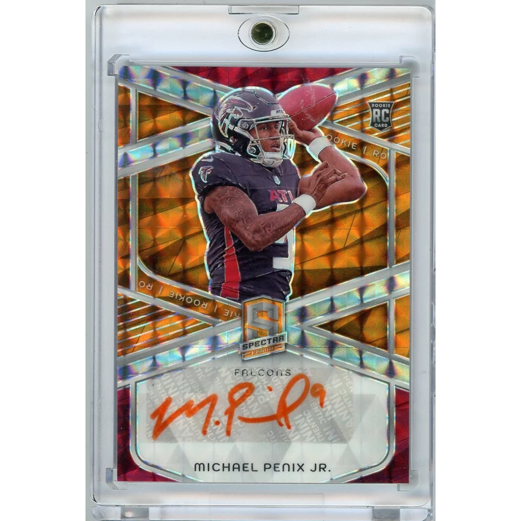 2024 Panini Spectra Orange Auto Michael Penix Jr #RAMPJ /10 Rookie RC Football Card | Hall of Fame Sports Memorabilia | vintageantiquesgifts.com