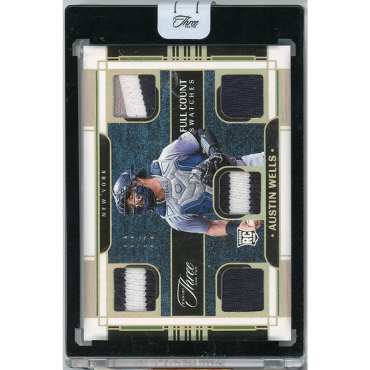 2024 Panini Three and Two Austin Wells #FCS-AW Full Count Swatches Relic /10 Rookie RC Baseball Card | Hall of Fame Sports Memorabilia | vintageantiquesgifts.com