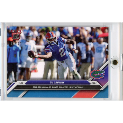 2024 Topps Bowman U Now DJ Lagway #46 Blue #/49 Florida Gators Rookie RC Football Card | Hall of Fame Sports Memorabilia | vintageantiquesgifts.com