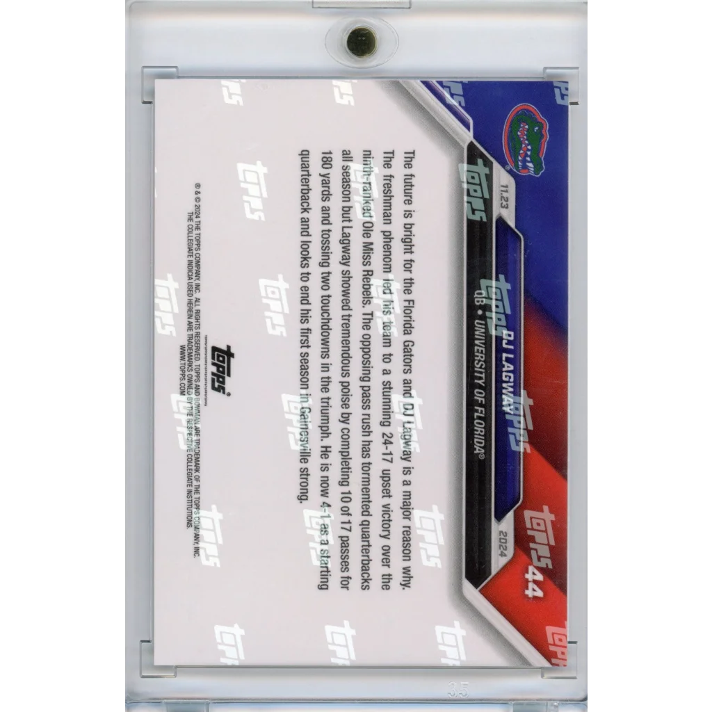 2024 Topps Bowman U Now DJ Lagway #46 Blue #/49 Florida Gators Rookie RC Football Card | Limited Edition /49 Blue Football Card | vintageantiquesgifts.com