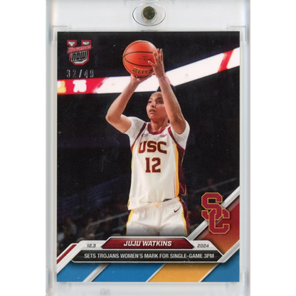 2024 Topps Bowman U Now JuJu Watkins #22 Blue #/49 USC Trojans Rookie RC Basketball Card | Hall of Fame Sports Memorabilia | vintageantiquesgifts.com