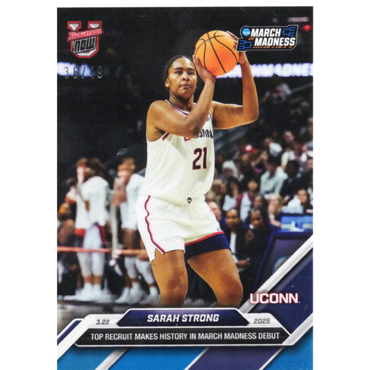 2024 Topps Bowman U Now Sarah Strong #96 Blue /49 Rookie RC Basketball Card | Hall of Fame Sports Memorabilia | vintageantiquesgifts.com
