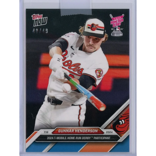 Gunnar Henderson 2024 Home Run Derby Topps Now baseball trading card