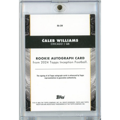 2024 Topps Inception Caleb Williams #RA-CW Auto Rookie RC Football Card