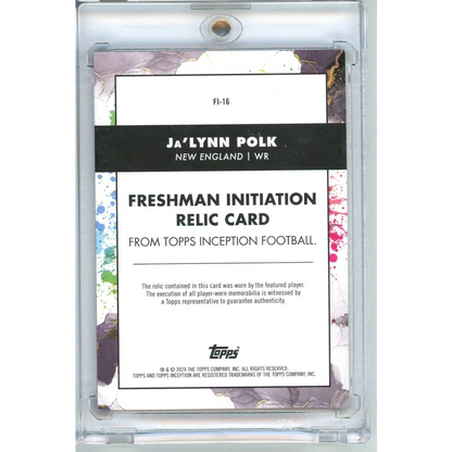2024 Topps Inception JaLynn Polk Freshman Initiation FI-16 /75 Relic Rookie Card